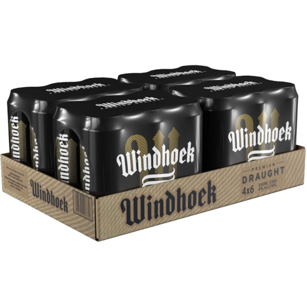 BEER WINDHOEK DRAUGHT CAN 500ML X 24