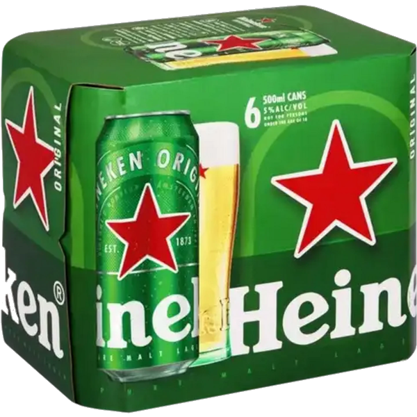 BEER HEINKEN 500ML X 6