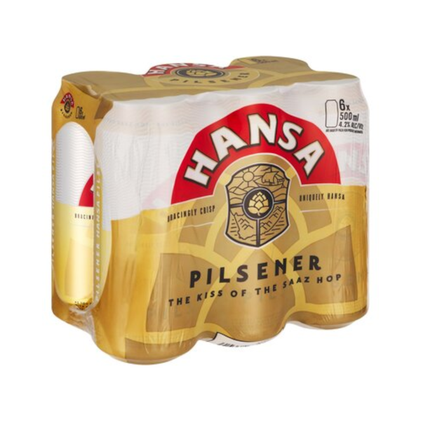 SAB HANSA 500ML X 6 CAN SIX PACK